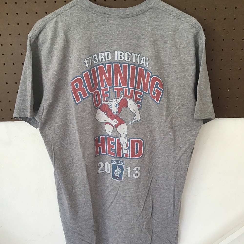 173rd IBCT Airborne “Running of the Herd” T-Shirt 2013 Military Tee